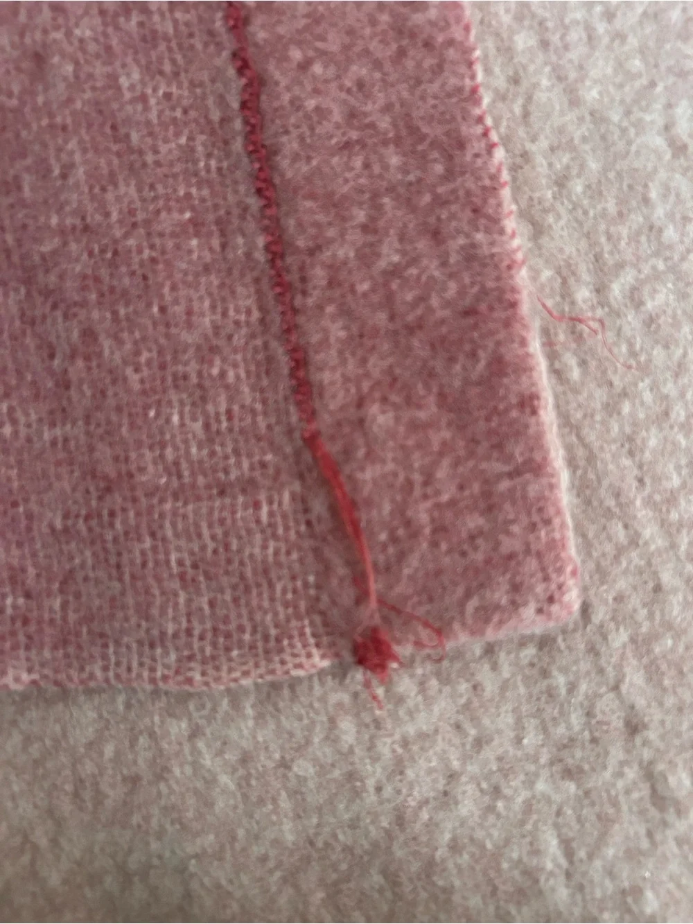 Vintage St. Mary’s wool Pink Striped Throw Blanket
